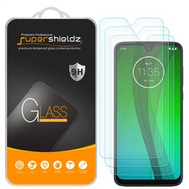 Supershieldz (3 Pack) Designed for Motorola Moto G7 Tempered Glass Screen Protector, Anti Scratch, Bubble Free
