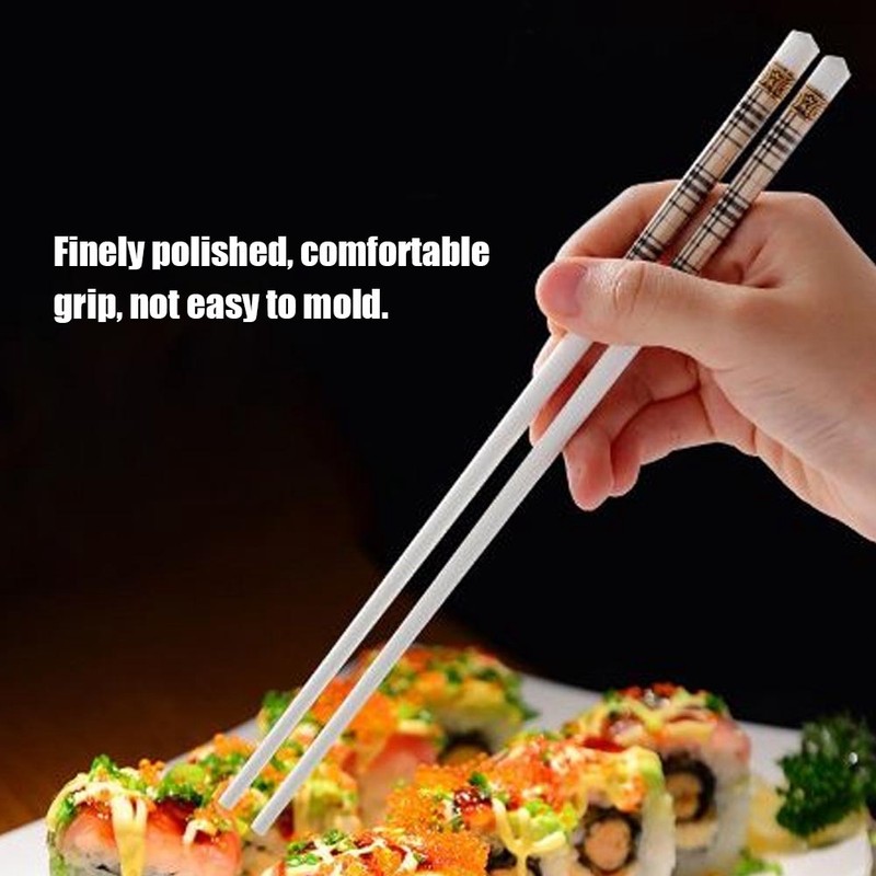 10 Pairs Ceramic Chopsticks Household Tableware Cutlery for Home Hotel