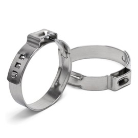 Sieqioor 50 Pack 3/8 Inch(13.3mm) PEX Cinch Clamps, Stainless Steel Cinch Crimp Rings Pinch Clamps for PEX Tubing Pipe Fitting Connections (3/8 Inch)