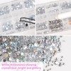 6800 Pieces Rhinestones, Glitter Stones and Semicircular Pearls Nails Rhinestones,