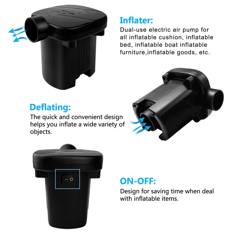 Newpol Inflatable Bed Pump(AC:110-120V Power Plug), Electric Air Pump with