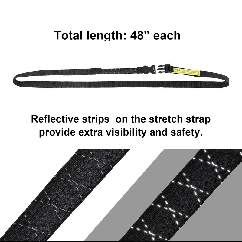 Ayaport Utility Straps with Buckle Quick-Release Adjustable Nylon Straps Black