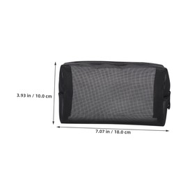 NOLITOY 4pcs Nylon Mesh Cosmetic Bags with Zipper for Toiletries Small Pencil Cases for Travel Home Office Organization
