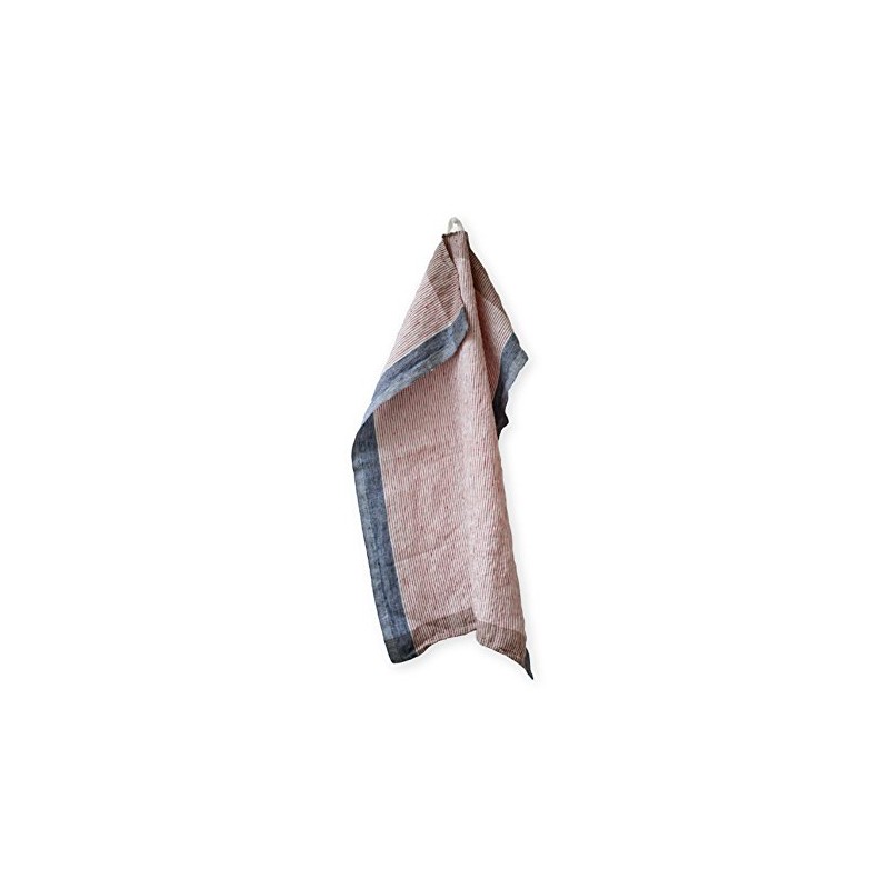 Lino e Lina Delphi Linen Kitchen Cloth (Red/Blue)