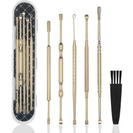 Hion 6 Pcs Extended Ear Wax Removal Kit, Stainless Steel Ear Cleaner