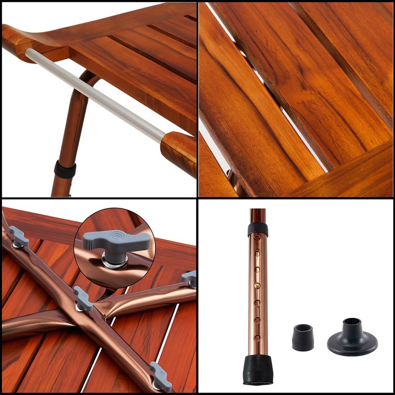 Teak Shower Bench Stool Chair Seat for Inside Shower Bath