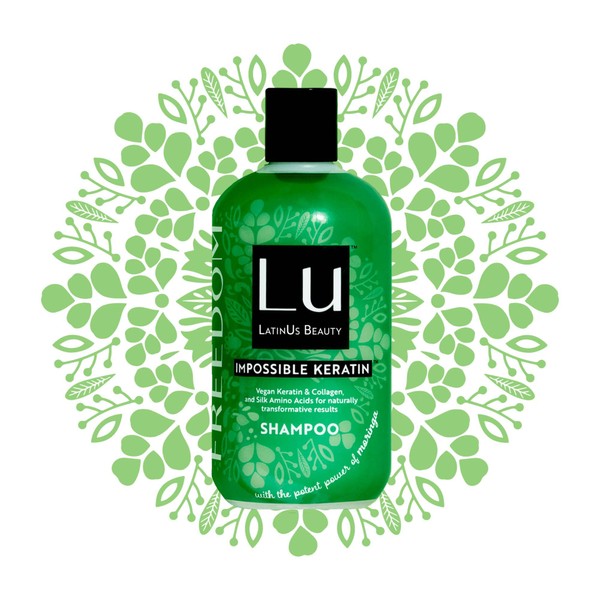 Lu LatinUs Beauty Shampoo Natural FREEDOM Máximo Volumen con Beneficios Antioxidantes de Moringa y Keratina Vegana | Crea Textura y Cuerpo en Cabello Plano o Fino (12 oz)