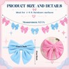 Hotop 6.5ft Pink and Blue Velvet Bow Garland Banner -