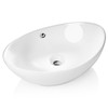 Miligoré 23" x 15" Oval White Ceramic Vessel Sink -