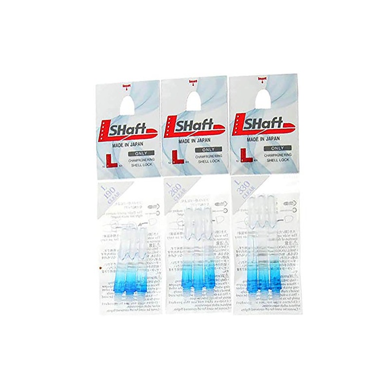 L-Style L-Shaft Lock Straight Twotone Transparent Blue, fls1012