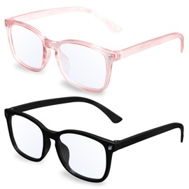 Blue Light Blocking Glasses - Fashion Square Fake Eyeglasses, Anti UV Ray Computer Gaming Glasses, Blue Blockers Glasses for Women/Men