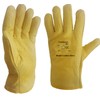A406 3 PAIRS Driver Gloves Fleece Cotton Lined Leather Lorry