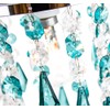 Modern Waterfall Design Easy Fit Pendant Shade with Clear/Teal Acrylic