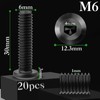 Pack of 20 M6 x 30 mm Flat Head Screws