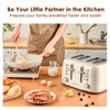 Roter Mond Toaster 4 Slice Retro Stainless Steel with Extra