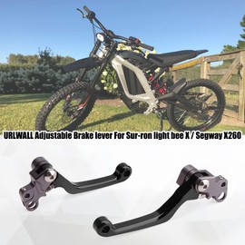 JESTOP Dirt Bike Clutch & Brake Lever Set, 6061 Billet Pivot Adjustable for Sur Ron Light Bee Segway X260 X160, Folding Left & Right Hand Set (Red)