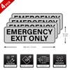 Anobell Emergency Exit Only Signs 4 Pack Self Adhesive Aluminum