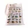 JYTAPP Cute Rabbit Tote Bag Breeds Of Rabbits Shopping Bag