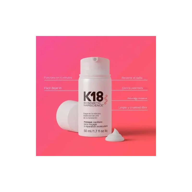 Mascarilla K18 Sin Enjuague Molecular Repair Restore Hair 2pcs