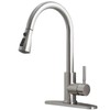 Kitchen Faucet with Pull Down Sprayer, Brushed Nickel Stainless Steel