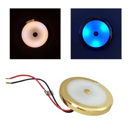 MARVIX LED Spot Light 12V 24V Touch Switch Dimmer 70mm Round Gold Downlight Campervan Motorhome Boat Lighting