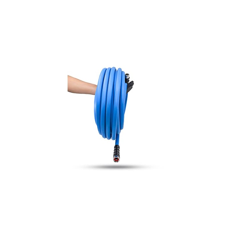 BluSeal Hot/Cold Water Rubber Garden Hose, 100% Rubber, Ultra-Light, Super
