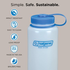 Nalgene HDPE Wide Mouth BPA-Free Water Bottle, 32 oz