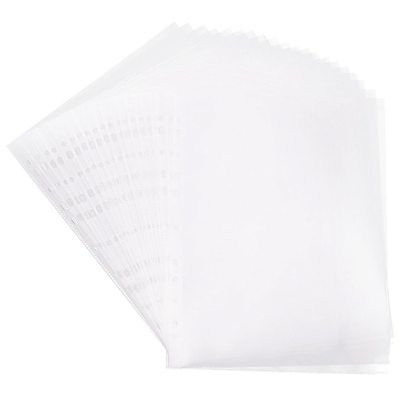 100Pages Sheet Protector 11-Hole Sheet Protector Clear 11-Hole Sheet Protector