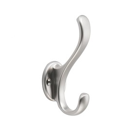 khtumeware - Juego de 2 ganchos de toalla para colgar abrigos plateados, para colgar en la pared, para llaves, toallas, taza, sombrero