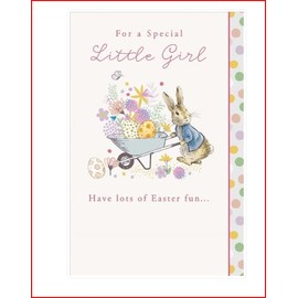 UK Greetings Peter Rbbit Litle Girl Easter Card - For a Special Little Girl Have lots of Easter fun.