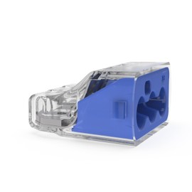 IDEAL Electrical in-Sure Push-in Wire Connector, 3-Port (30-1039), Box of 50—Color Coded No-Twist Connectors for Solid and Stranded Wires