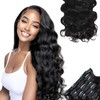 SIYUSI Body Wave Clip In Extensions, Luxurious Thickness, Premium Brazilian