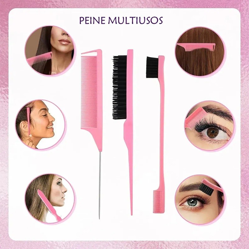 28 Kit Peines Regadera Pinzas De Cabello De Peines Cepill