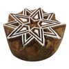 Knitwit Indian Wood Block Art Decorative Stamps Blockprint Star Handcarved