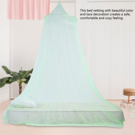 Atyhao Bed Mosquito, Dome Lace Mosquito Mesh Net Princess Kids Bed Canopy for Child Girls Room Bed 1.5 1.8 Meters Width(green)