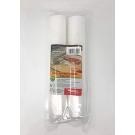 Reber Sacchetti Goffrati 6725A per sottovuoto, 30x600 cm, 105 micron, anti-UV, 2 rotoli, trasparente