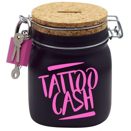 Money Box Tattoo Cash Pink Money Gift Idea Black M