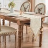 TOPLUXE Table Runner with Tassels, Jacquard Table Runner for Dining