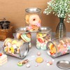 Yalikop 4 Pack Clear Paint Cans with Metal Lids, Plastic