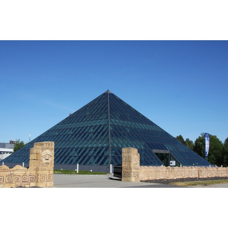 CRISTALICA Glasfigur Storch Höhe ca. 30cm Bunt Handarbeit