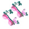 2PCS flamingo party eyeglasses hawaiian party eyewear trendy sunglasses hawaiian
