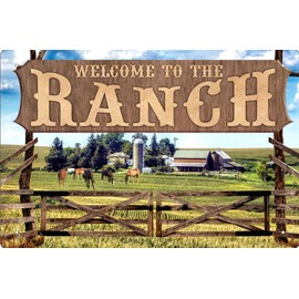 Geschenkeparadies 24 Tin Sign Welcome to The Ranch