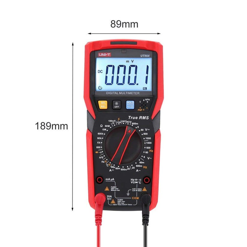 UNI-T UT89X TRMS Multimeter NCV Tester AC DC Voltmeter Ammeter