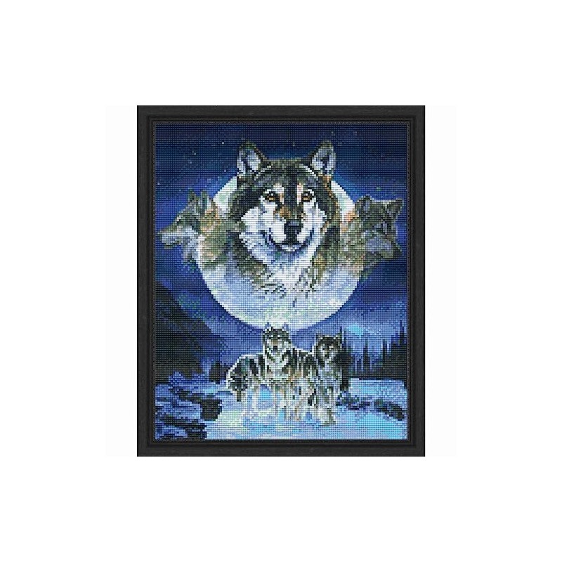 PixelHobby Wolf Dreamcatcher Kit & Frame Mosaic Art Kit