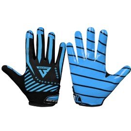 Beast AT Least Youth Football Gloves, Breathable Performance Football Gloves for Kids & Adults, Sticky Youth Wide Receiver Gloves, Ideal Gloves for Ultimate Grip & Comfort (Sky Blue, Youth L/Adult S)