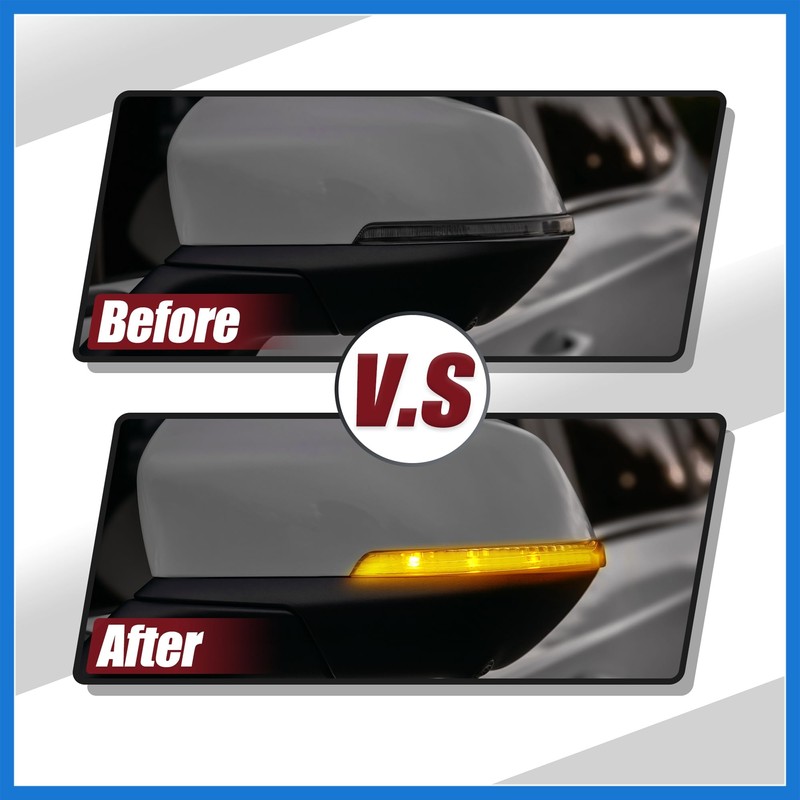 VekAuto Car LED Front Left Right Side Mirror Turn Signal
