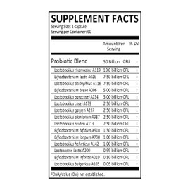 Genuine Health Probiotics, 50 Billion CFU, Daily Care, 15 Diverse Strains, Soy Free, Gluten Free, Vegan Delayed-Release Capsules for Advanced Gut Health (60 Count)