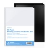 SIMPROFFICE 60 Pack Binding Covers and Backs Set, 8.5 x