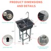 Freestanding Single Bowl Utility Sink, Kitchen Wall-Mounted Sink 16.9 x