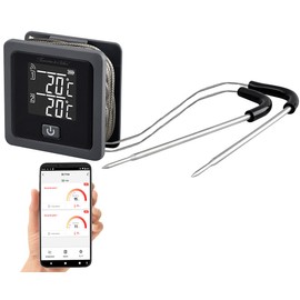 Rosenstein & Söhne Oven Thermometer: Smart Grill & Roasting Thermometer, 0-300°C, Bluetooth, App (Grill Thermometer Bluetooth, Grill Thermometer Android, Gift Men)